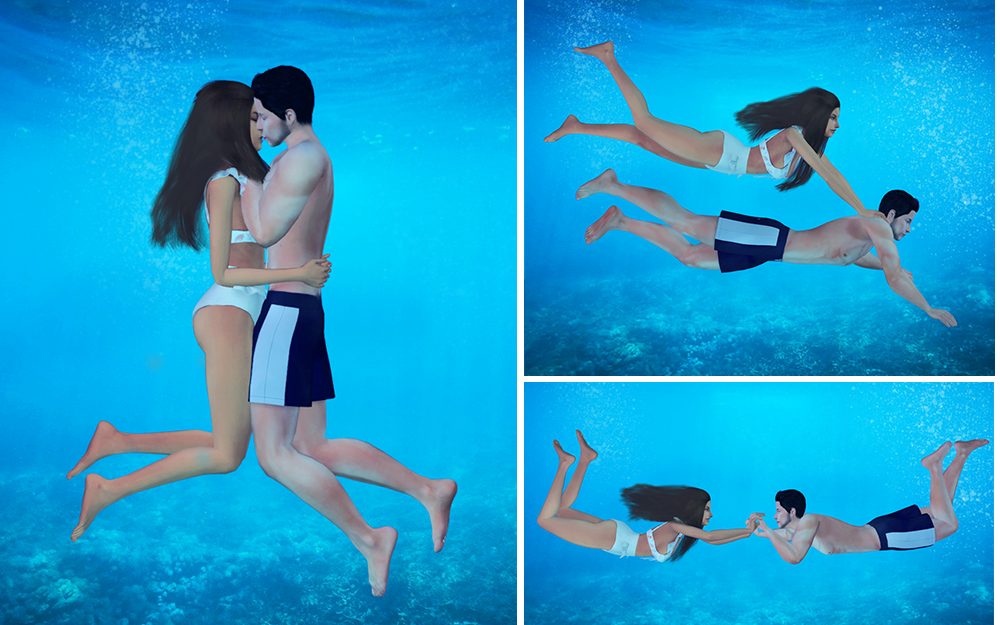 Best couple poses in swimming pool For Photography Idea _One Click Studio