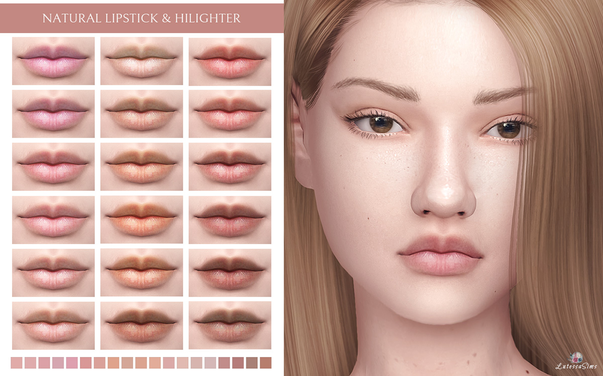 natural lipstick for sims 4