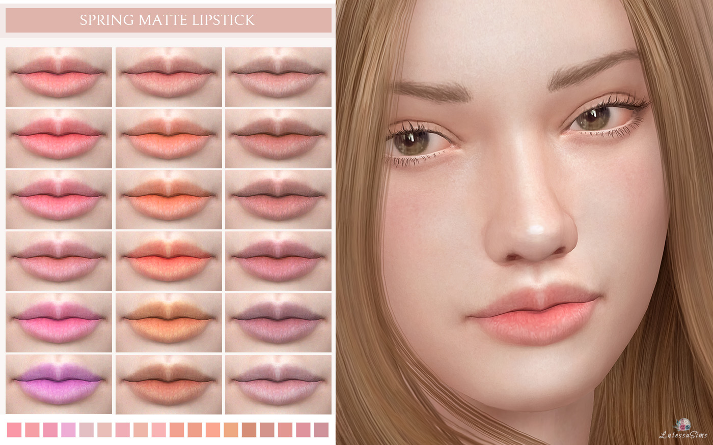 bright female lipstick cc for the sims 4