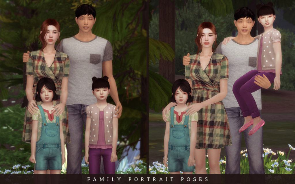 sims 4 family poses with two kids