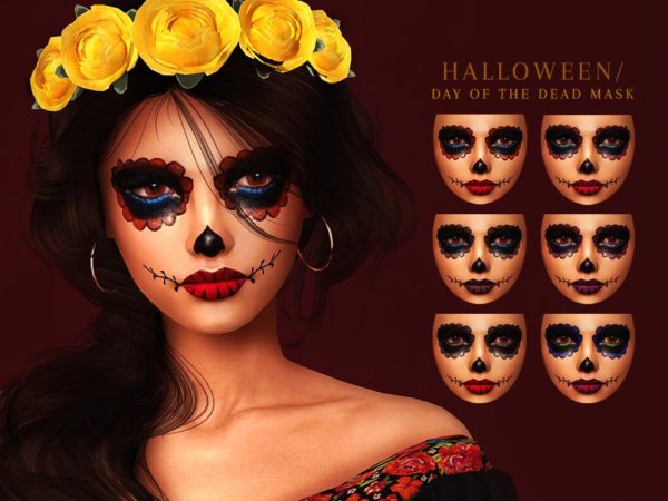 sims 4 day of the dead mask cc