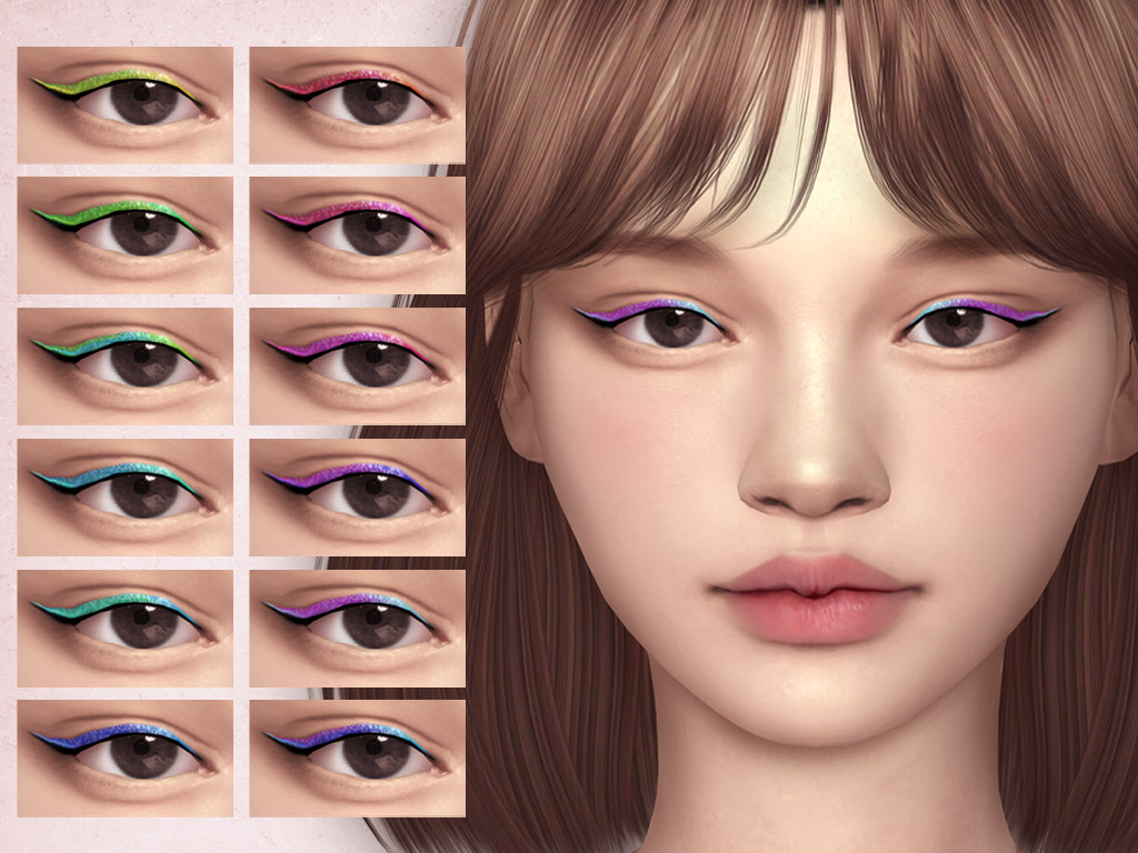sims 4 colorful eyeliner cc