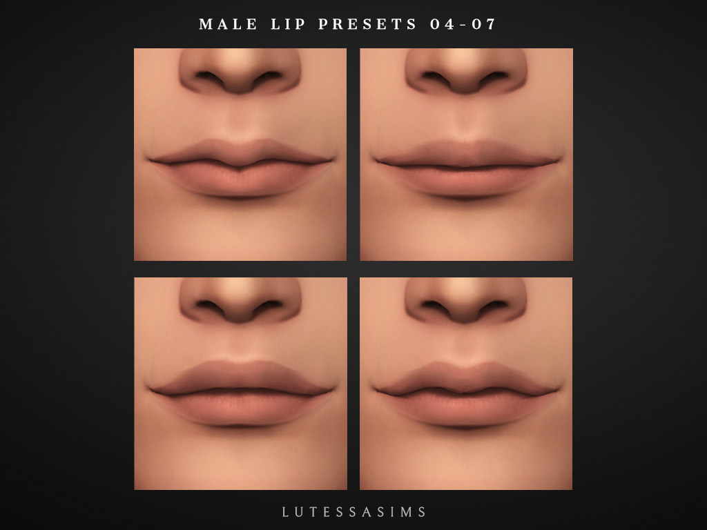 sims 4 male lip presets 04-07